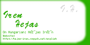 iren hejas business card